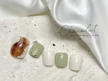 ショコラ(Chocolat)/【FOOT】季節限定ネイル◆8200円