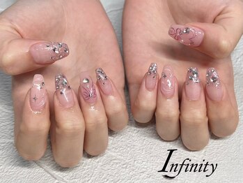 インフィニティ なんば店(Infinity)の写真/オフ無料♪ワンカラー¥3800/フレンチ/シンプルアート¥4500☆オフィスでも使えるアートをご提案☆