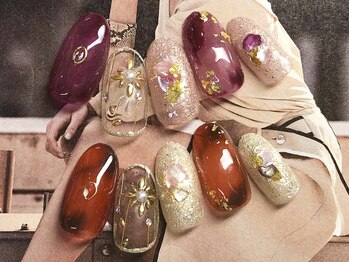 ネイルサロン キャンディネイル(Candy Nail)/べっ甲柄 by増田