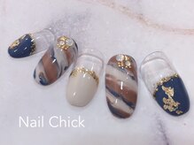 ネイルチックコウベ 銀天街店(Nail Chick kobe)/斜めマーブルネイル