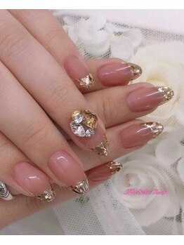 ローズ56(Rose56)/ガラスフレンチネイル