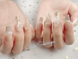 フラワー×蝶ネイル