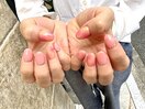 パラジェル　桃ネイル
