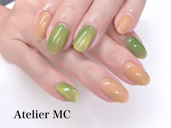 アトリエ エムシー 新富町(Atelier MC)/マグネットネイル×追加カラー1