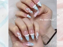 ピオミエルネイル 新宿(pio miel nail)/ゆめかわ水色ネイル