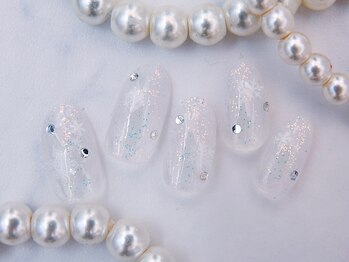 雪の結晶ネイル