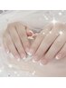 〈ハンド〉フレンチネイル(ベースクリア) ¥6200
