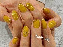 ネイルズアリー 立川店(Nails ally)/ジュエリーネイル×イエロー