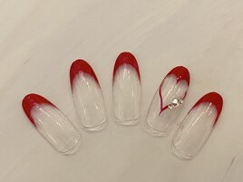 ハートフレンチネイル