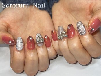 チェック×ピンクカラーネイル