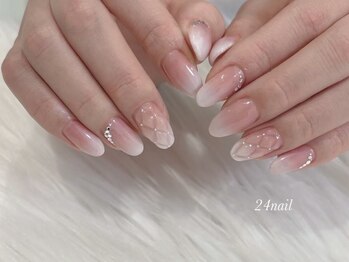 ニーヨンネイル(24nail)の写真/≪ソフトジェルオフケア無料♪≫幅広い持込デザインにもご対応◎技術力とカラーの種類が自慢★