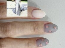 ジェミーネイル エビス(Jemiy nail ebisu)/マット手描きフラワー