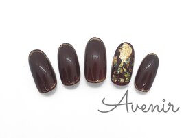 大人ゴールド×レッドネイル