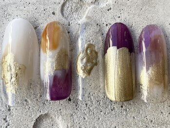 フリークネイル(FREAK Nail)/クリムト風絵画ニュアンス ¥8500