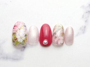 池袋ネイルサロン イイネイル(Ee-Nail)/春フラワーネイル初回￥6980