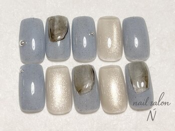 エヌ(N)/simple design nail