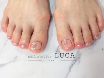 ネイルアトリエルカ(nail atelier LUCA)/W-169 大人可愛い氷フットネイル