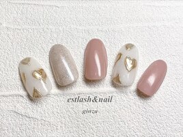 ゴールドハートネイル