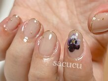 サククネイル(sacucunail)の雰囲気（☆120分☆パンジーおまかせネイル【春ネイル/手描きアート】）
