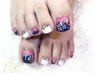 【フットジェル】手描きアート2本☆ケア込み☆￥9,800→￥8,880