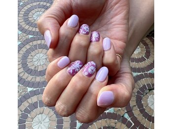 ネイルサロン リスタ(Rista)/花柄　ラベンダー　春