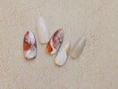 ミラー×ニュアンス夏ネイル