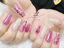 イル 神戸店/オーロラネイル×ホロ埋め尽くし