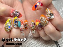 ネイルマフィア 原宿(NAIL MAFIA)/夏カラー/ビジュー/ゴテゴテ