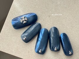 ブルーマグネットネイル