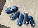 ブルーマグネットネイル