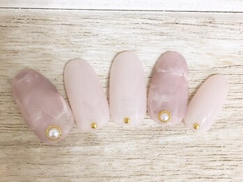 アイラッシュアンドネイル専門店 クラル(CURAR)/大理石風ネイル¥7980