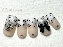 ネイルメゾン 梅田(NAIL MAISON)/レオパードマグネットリボン
