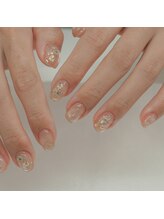 ｋｕｕｋｉ ｎａｉｌ【クウキネイル】透明感/ショートネイル/ニュアンス/うるうる奥行きマグネットネイル