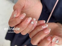 アントレッド(entraide)/キラキラ韓国ネイル