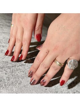 モアネイル(MORE-NAIL)/ボルドー×ニュアンス