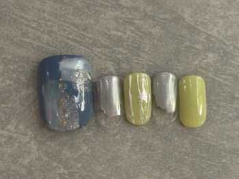 カラネイル 南森町店(calla nail)/爽やか　ニュアンス　キラキラ