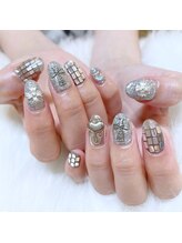 ネイルサロン ドレリッチ 大宮店(drerich)/シルバー＊ブラック＊キラキラ