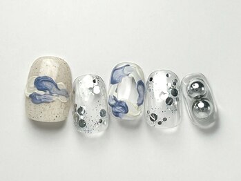クレモアネイル 池袋西口店(CLEMORE NAIL)/ブルー×パテネイル