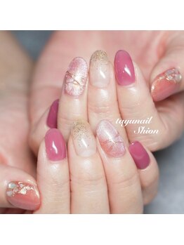 たゆ ネイル(たゆnail)/マグネットピンクネイル