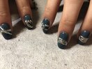 メタリックぷっくりネイル