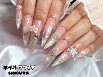 ネイルマフィア 渋谷(NAIL MAFIA)の写真/＜自然かつ美しいフォルム＞深爪・折れてしまった爪・短いお爪も綺麗に長さだし♪モチの良さも◎