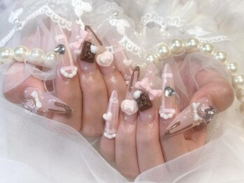 バレンタインネイル スカルプ