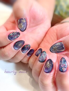 ハーティーネイル hearty nail 溝の口店/南国☆フェスネイル