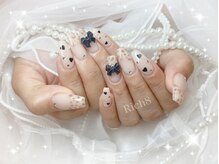 ネイルアンドまつげエクステ リッチエイト 原宿店(Rich8)/定額★ヒョウ柄リボンネイル