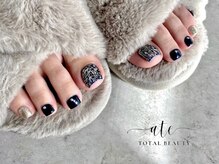 アテ(ate)/フット★ネイビー×ツイード