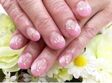 プルミエ ネイル(Premier Nail)/ピンク２色使い☆変形フレンチ