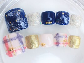 フットアート★雪☆チェック