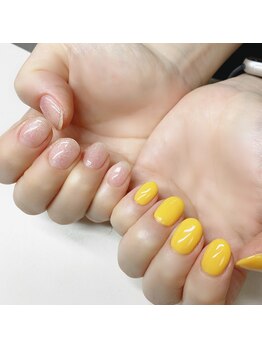 ネイルアンドアイラッシュサロン エスポアール(nail&eyelash salon espoir)/ポップワンカラー♪