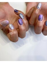 ウロネイルズ(ulo nails)/ブルーでマグネットネイル