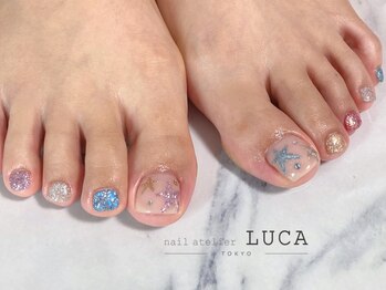 ネイルアトリエルカ(nail atelier LUCA)/W-289 カラフル星ネイル